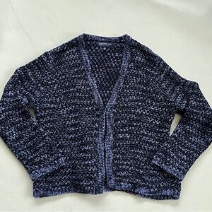 Metallic Purple & Black Knit Cardigan